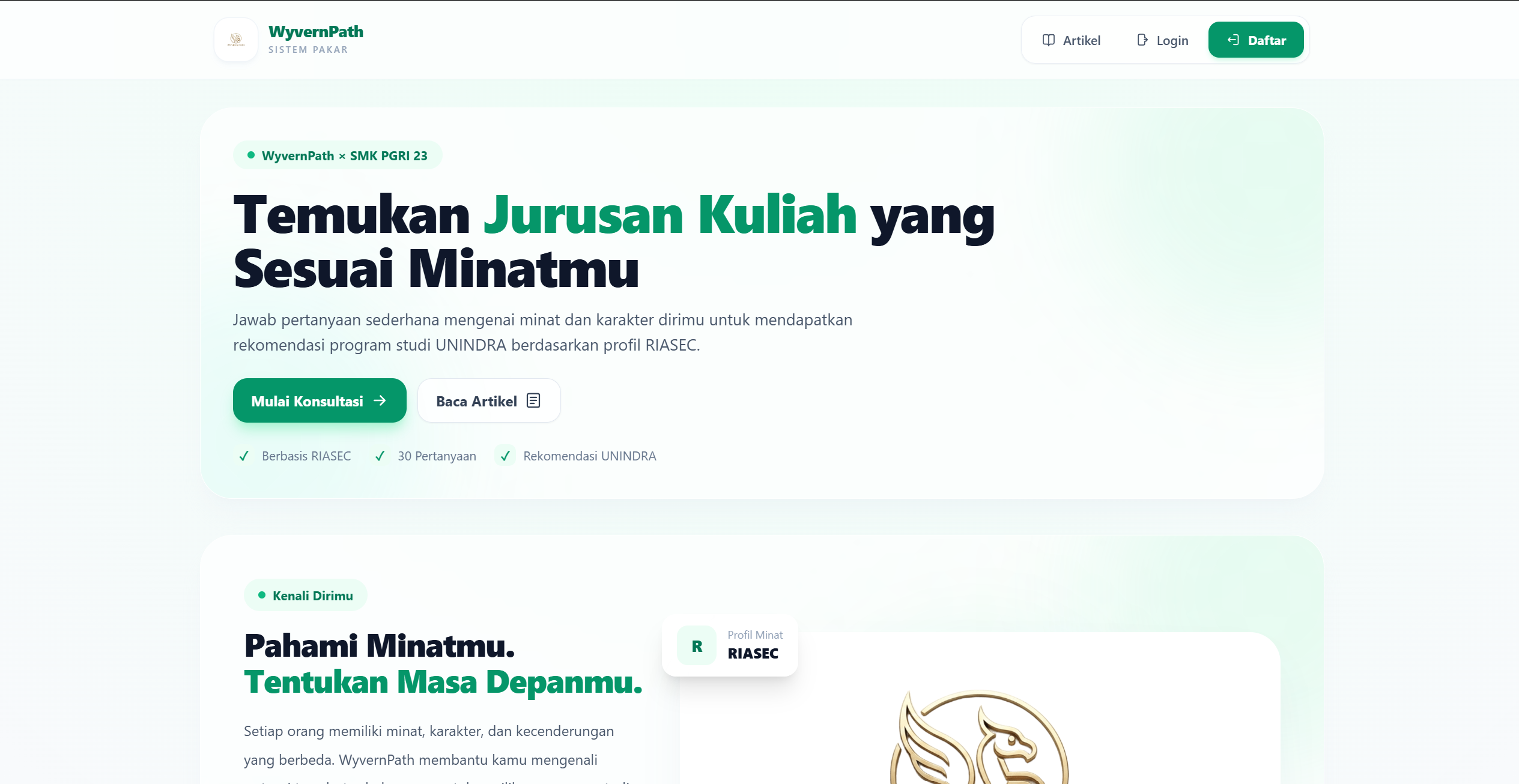 WyvernPath Sistem Pakar